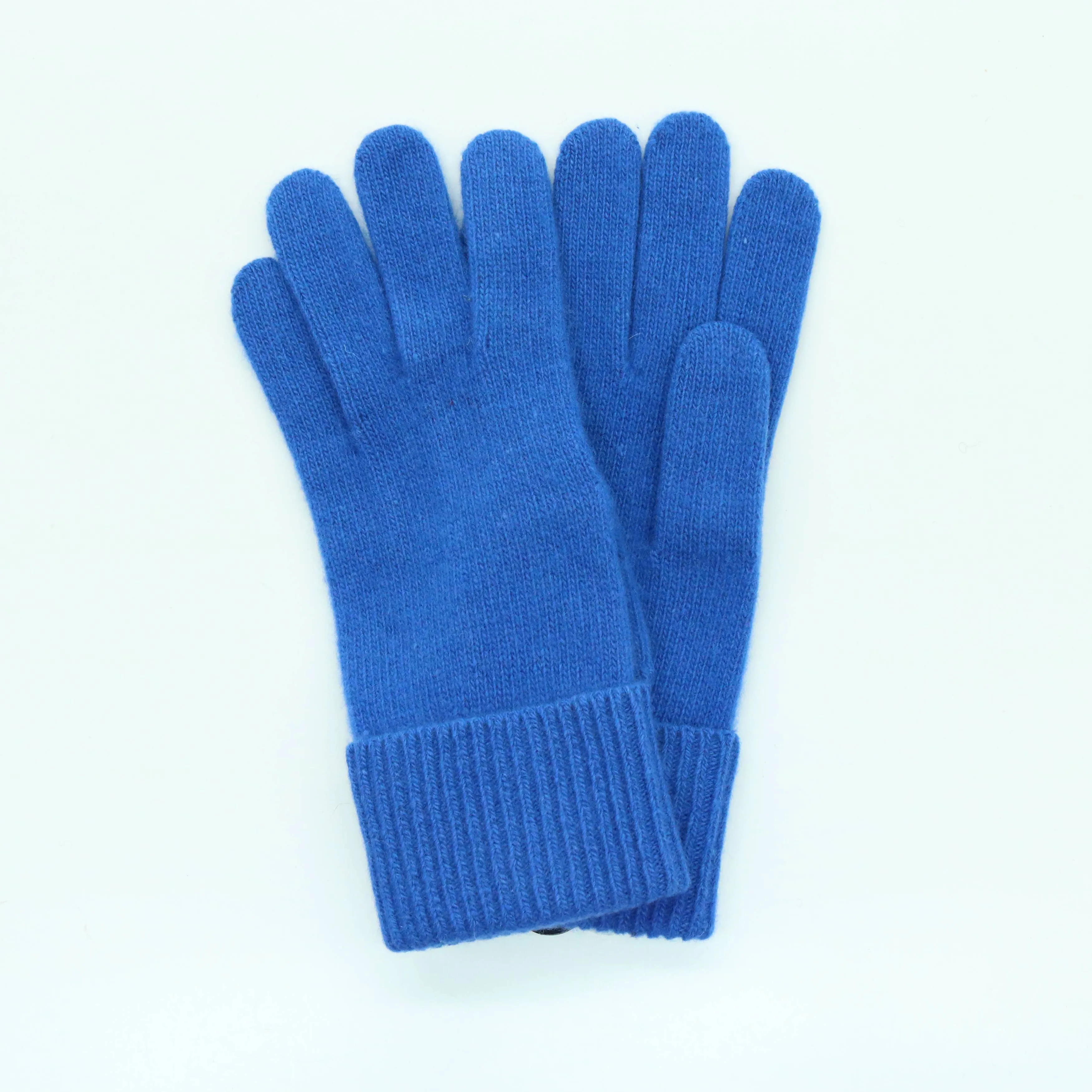 Cashmere Gloves With Ribbed Cuff: Sulfur