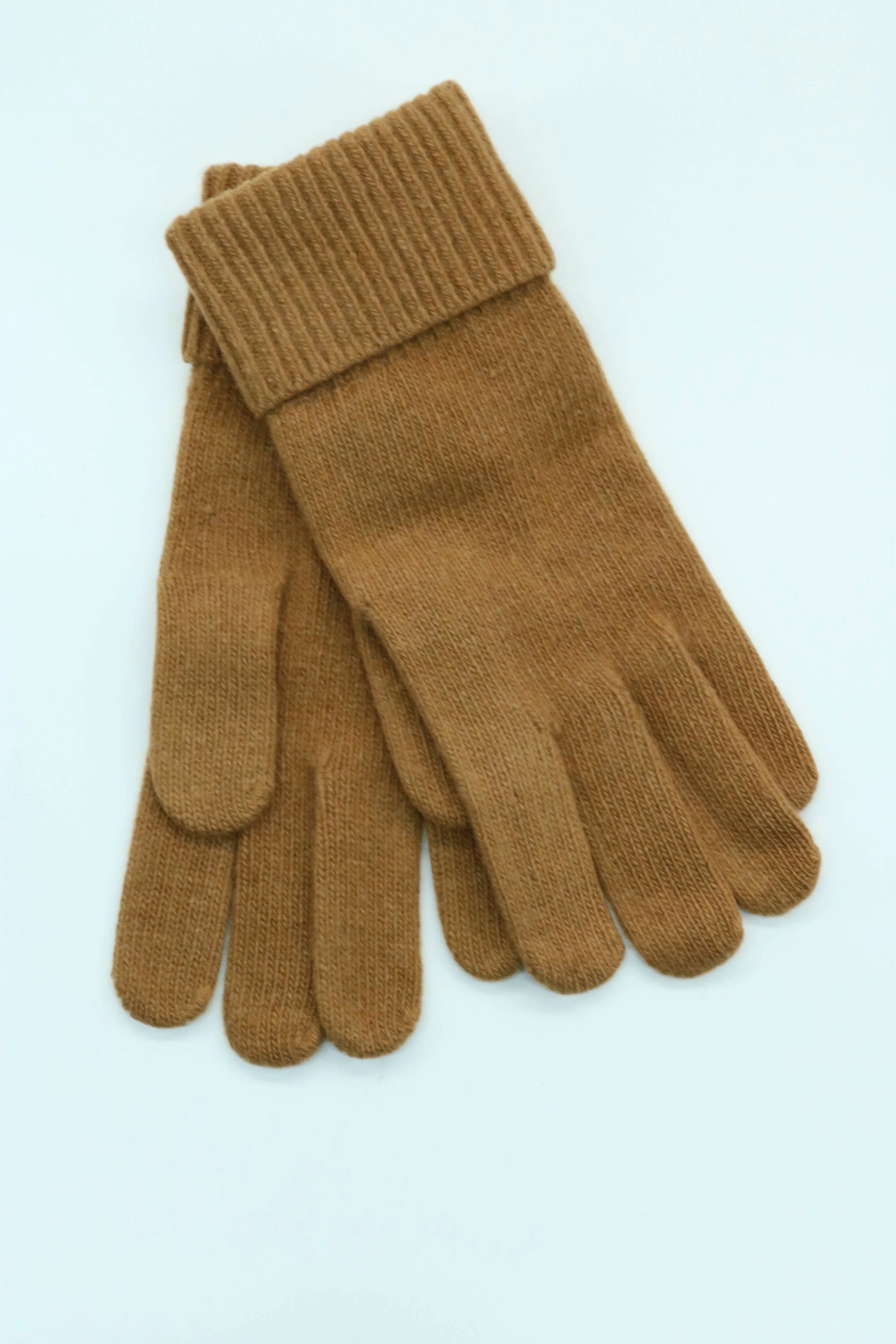 Cashmere Gloves With Ribbed Cuff: Sulfur