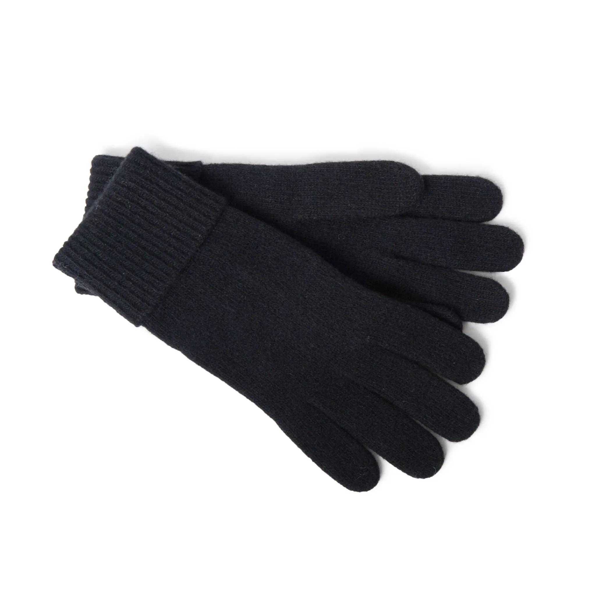 Cashmere Gloves With Ribbed Cuff: Sulfur