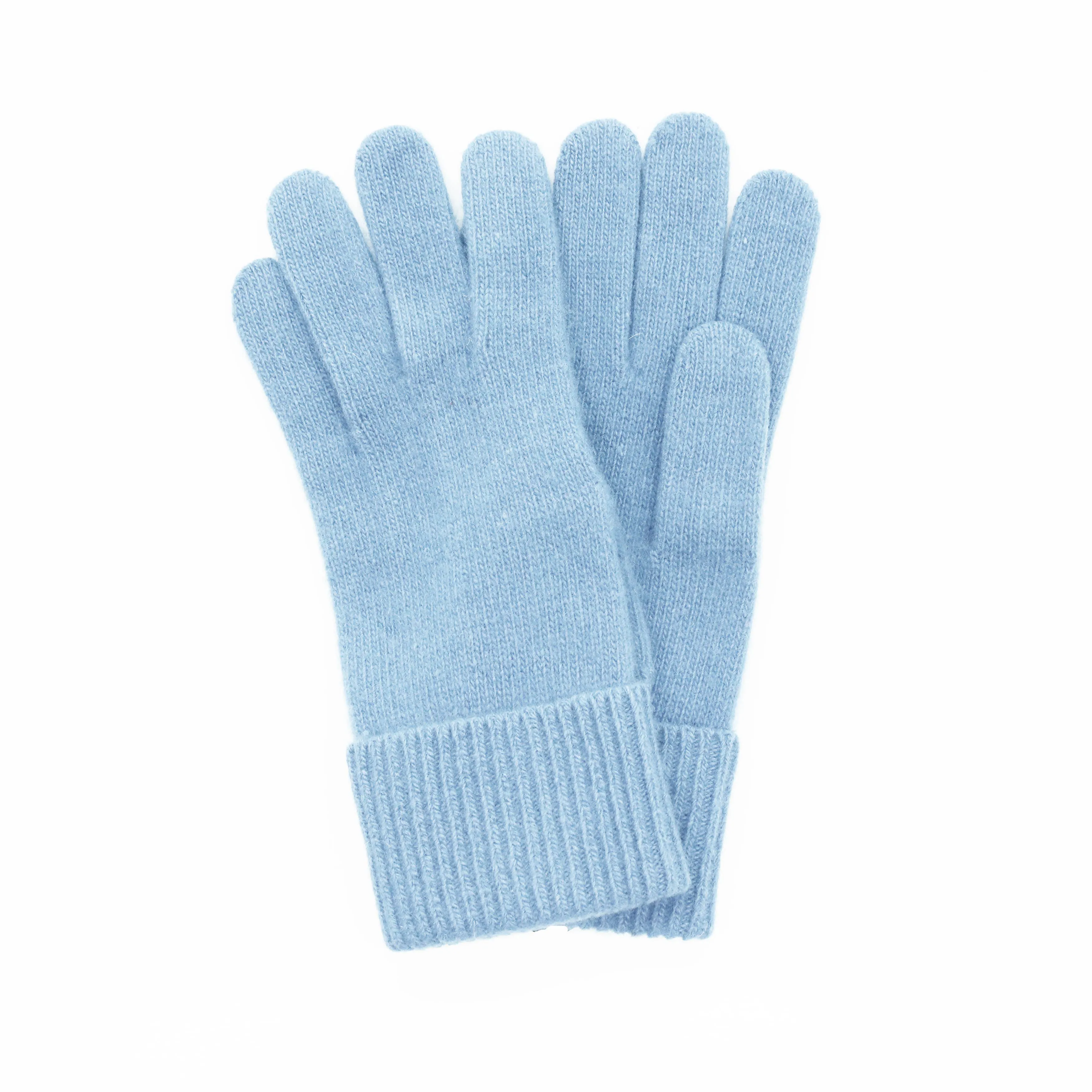 Cashmere Gloves With Ribbed Cuff: Sulfur