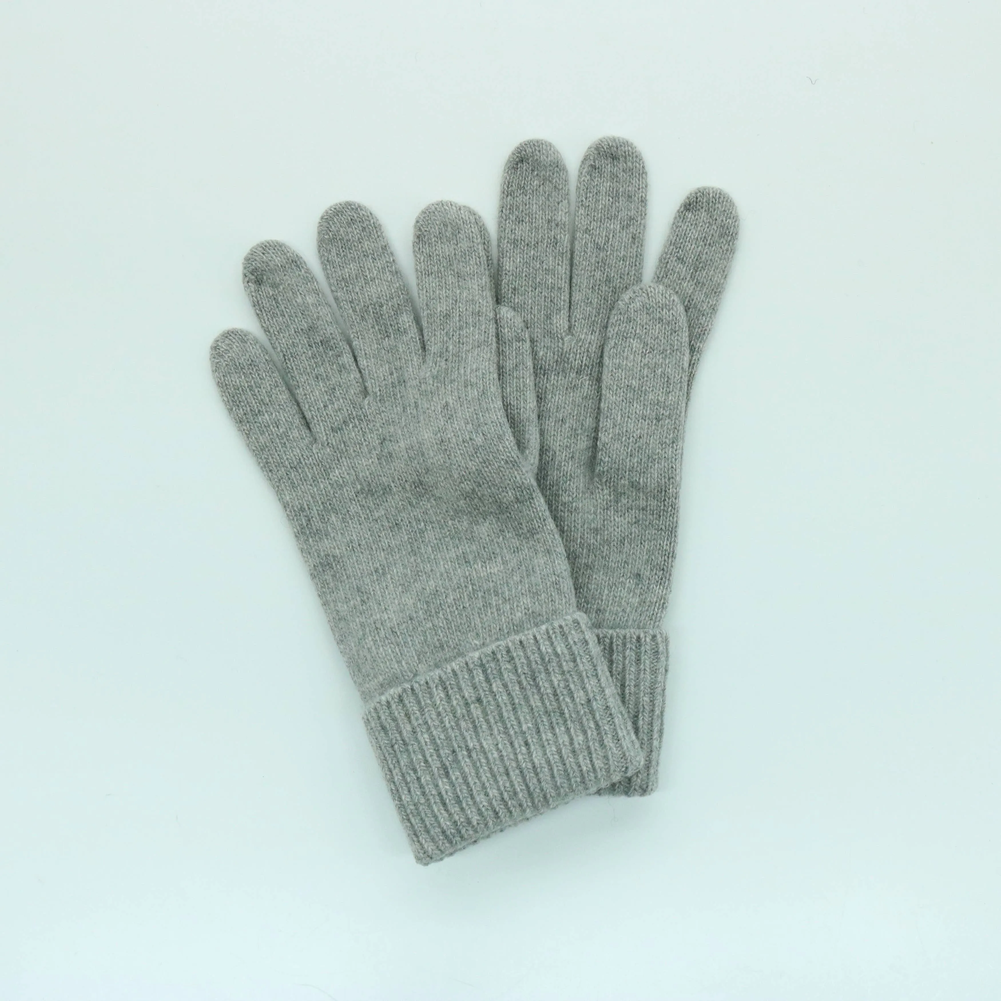 Cashmere Gloves With Ribbed Cuff: Sulfur