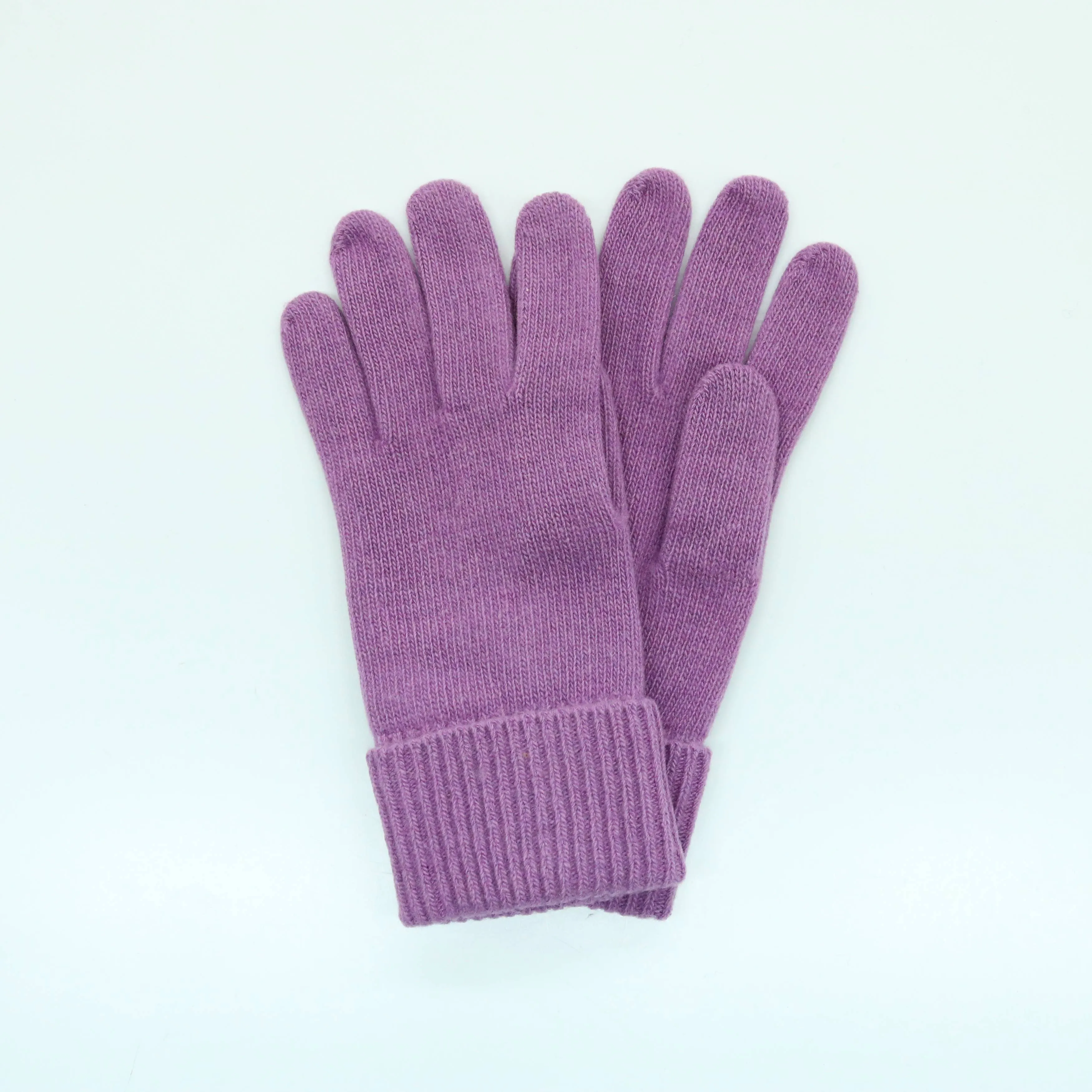 Cashmere Gloves With Ribbed Cuff: Sulfur