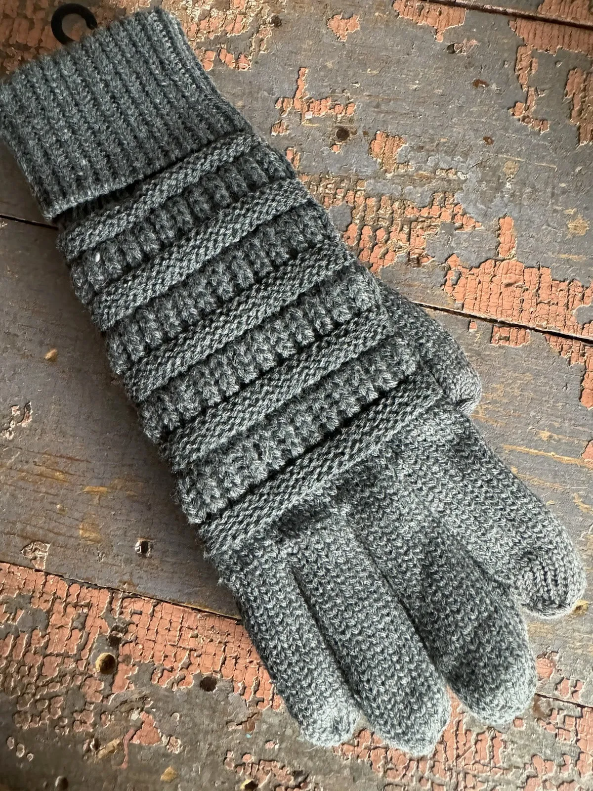CC LINED TOUCH GLOVES GRAY