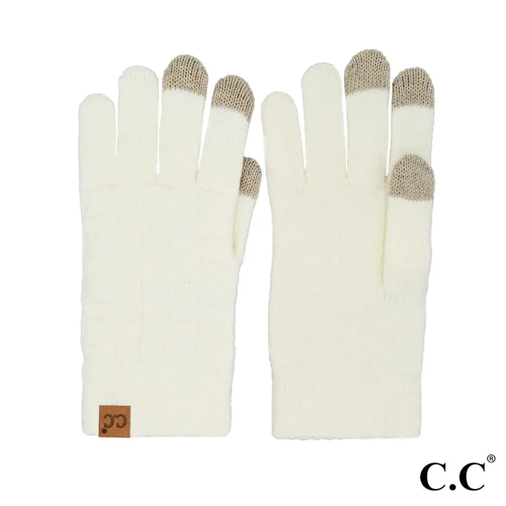 CC Weave Texture Smart Touch Gloves