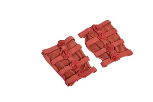 Chanel New Rust Lamb Camellia Gloves