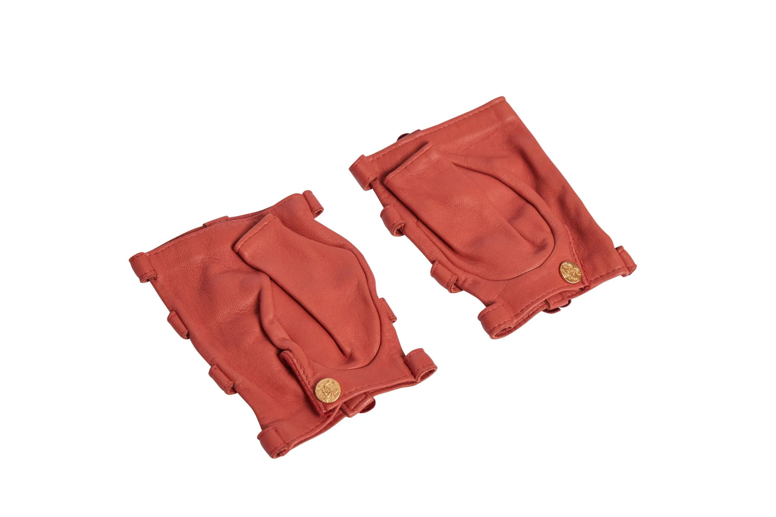 Chanel New Rust Lamb Camellia Gloves