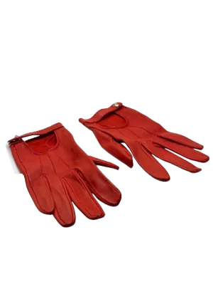 Christian Dior Red Leather Gloves UK S