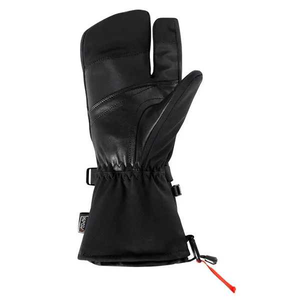 CKX Throttle Mittens 3-Fingers Leather/Fabric Snowmobile Winter Unisex
