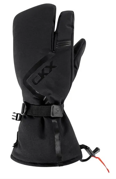 CKX Throttle Mittens 3-Fingers Leather/Fabric Snowmobile Winter Unisex