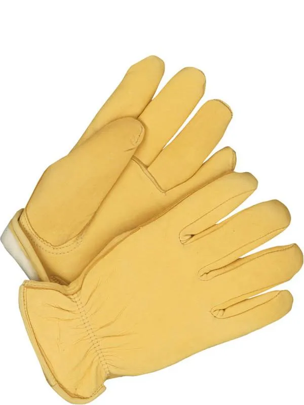 CL20-9-366-XL-Tan Gloves-BDG Lined Deerskin Driver