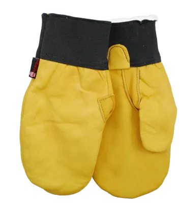 CL9304-12 Mitts Leather Elastic Cuff - Northern Expedition Fleece Lined