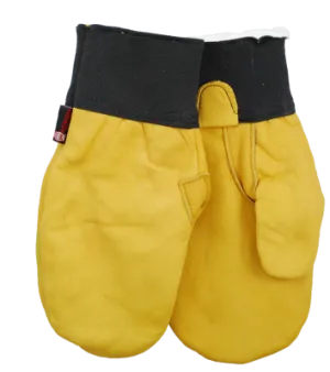 CL9304-9 Mitts Leather Elastic Cuff - Northern Expedition Fleece Lined
