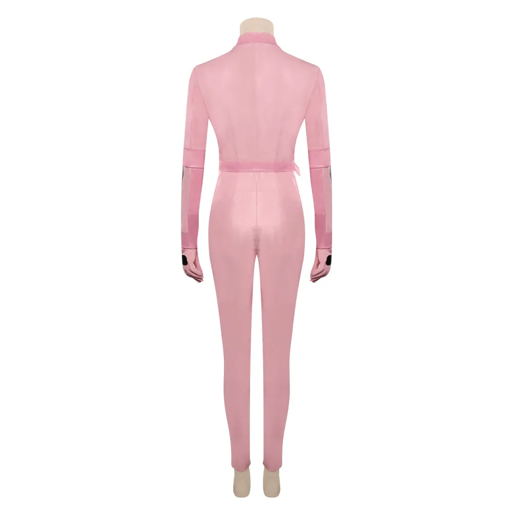 Cosplay Costume Jumpsuit Gloves Belt Outfits Halloween Carnival Party Disguise Suit peach The Super Mario Bros. Movie