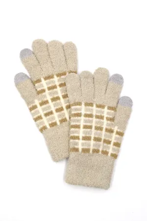 Cozy Bolor Blocked Smart Glove Taupe - Pack of 6