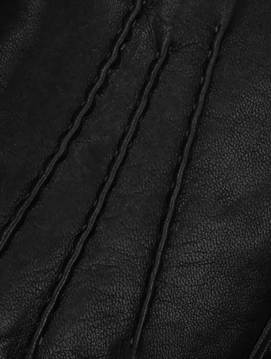 Cremona Black leather gloves