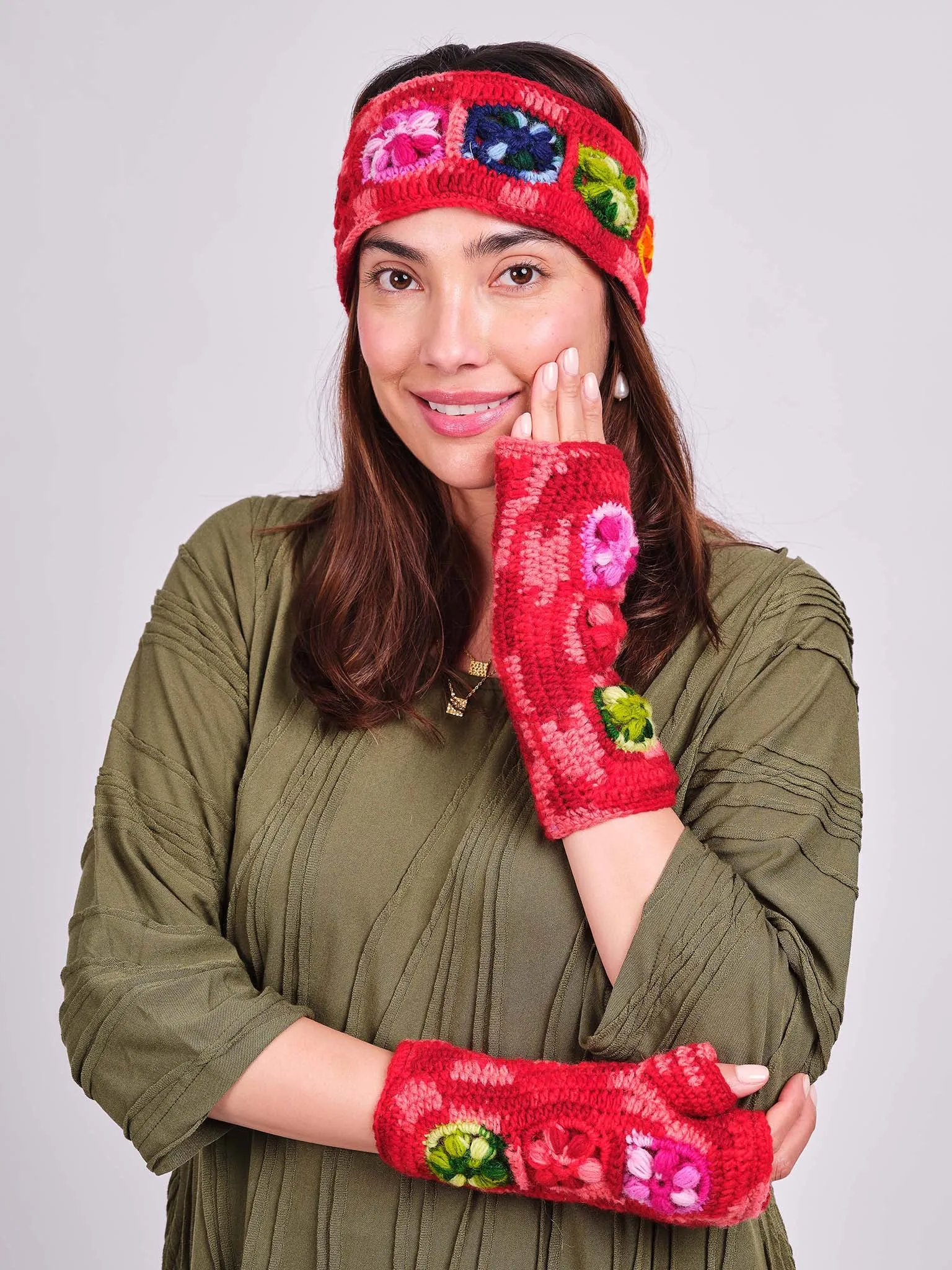 Crochet multicolor  Handwarmer