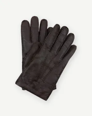 Dark Brown Deerskin Gloves