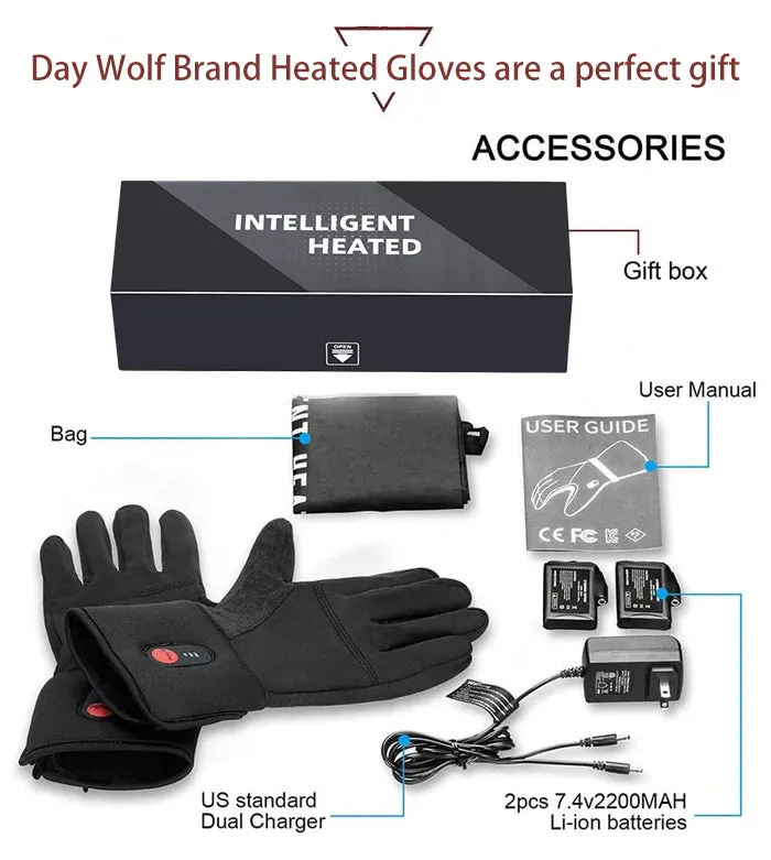 Day Wolf Non-Slip Thin Heated Liner Gloves