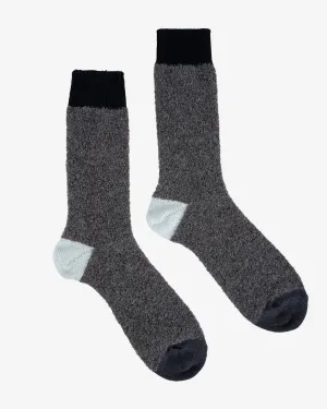 Decka Boucle Alpaca Socks - Grey