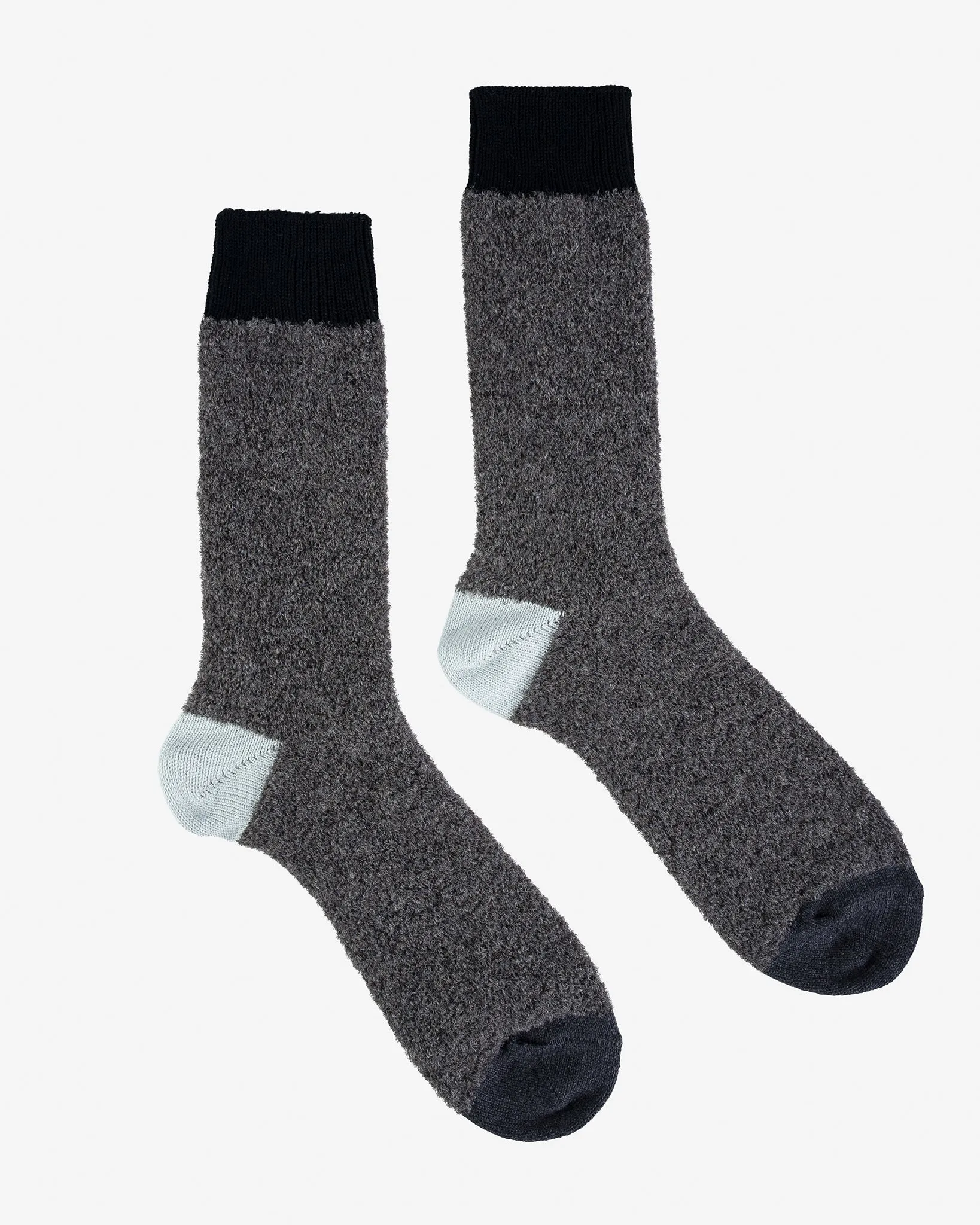Decka Boucle Alpaca Socks - Grey