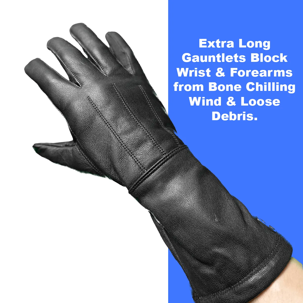 Deer Soft Classic Unlined Gauntlet Motorcycle Glove