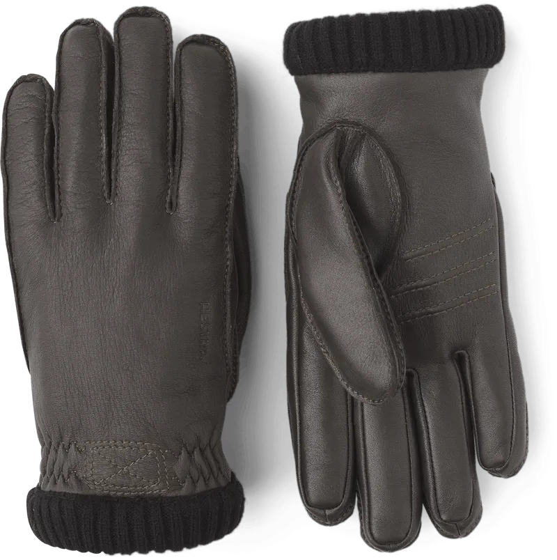 Deerskin Primaloft Rib Gloves - Black