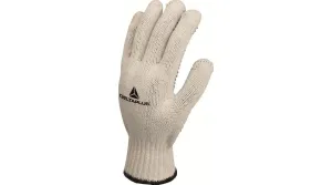 DELTAPLUS TP16909 POLYESTER COTTON KNITTED GLOVES PVC DOTS ON PALM SIZE 9