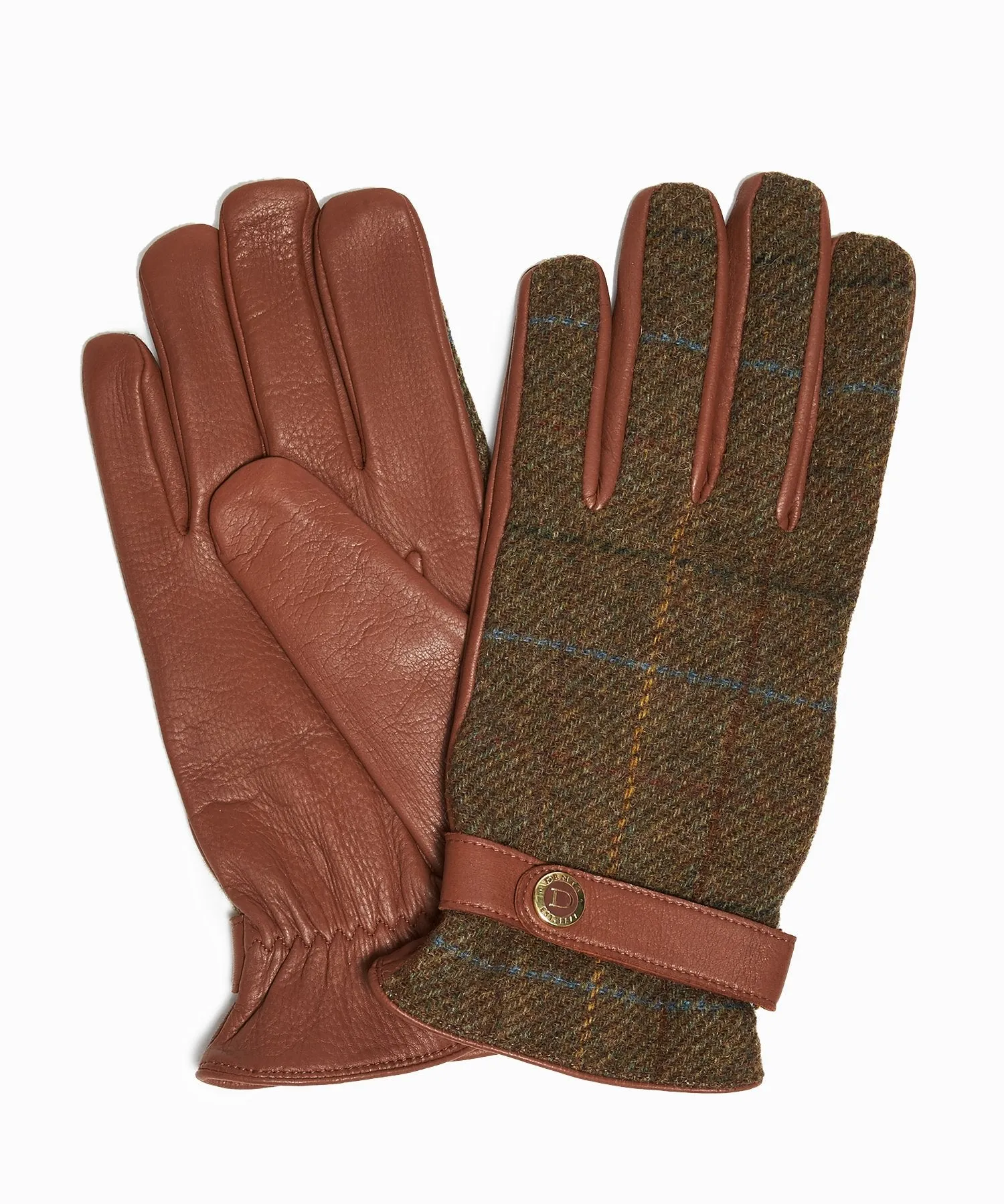 Dents Muncaster Abraham Moon Tweed & Deerskin Leather Gloves