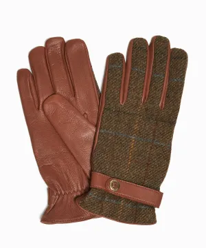 Dents Muncaster Abraham Moon Tweed & Deerskin Leather Gloves