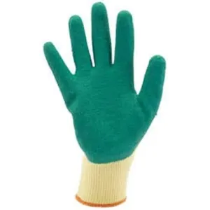 Draper Heavy Duty Latex Coated Work Gloves, Extra Large, Green Dr-82604