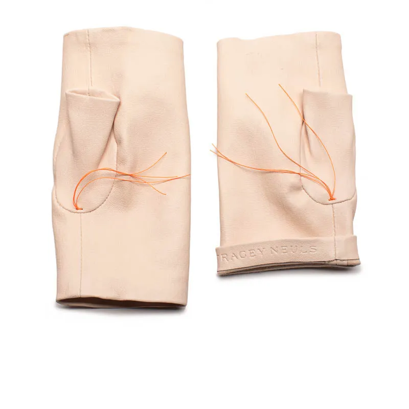 DRIVERS Pink | Fingerless Leather Gloves