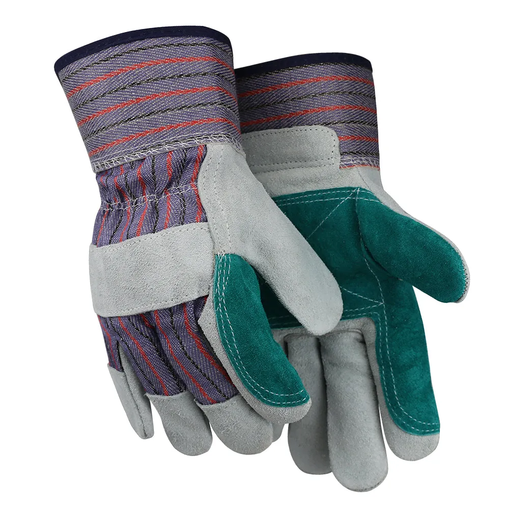 Economy double layered split cowhide palm gloves - L, XL