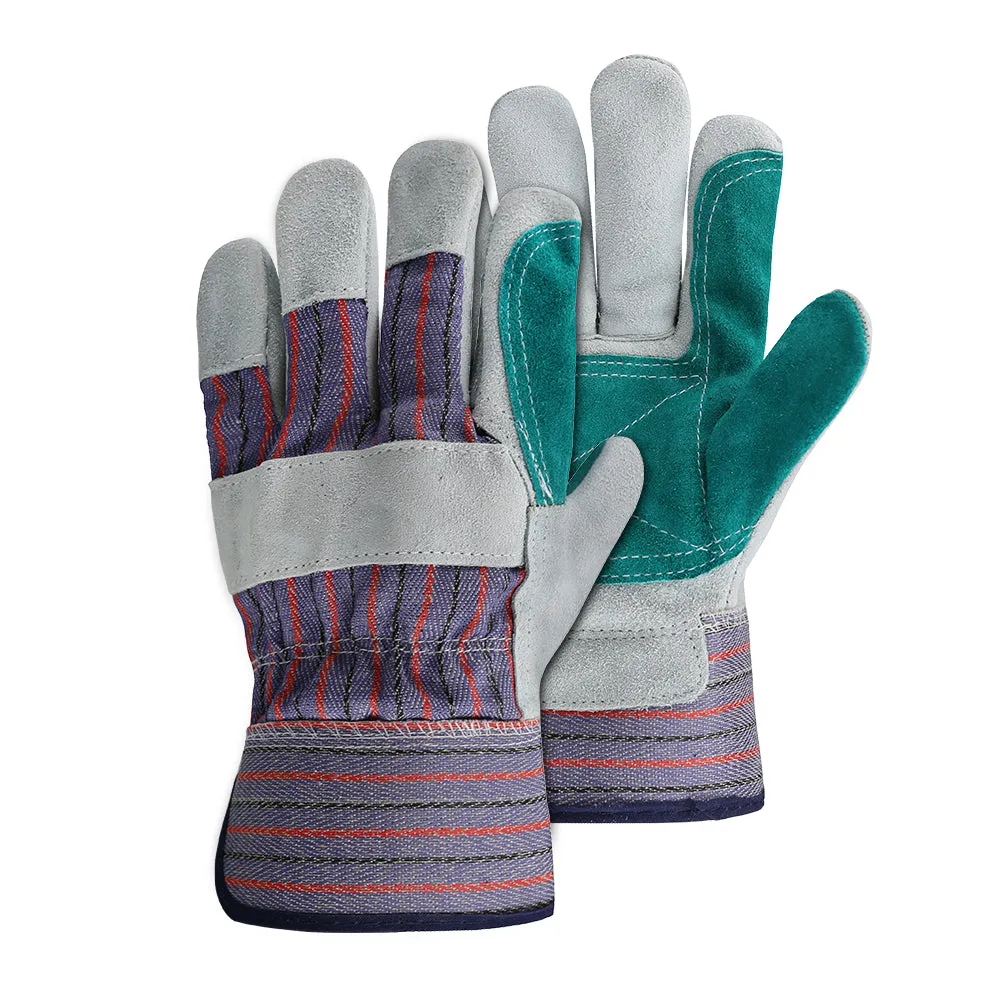 Economy double layered split cowhide palm gloves - L, XL