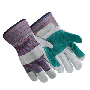 Economy double layered split cowhide palm gloves - L, XL
