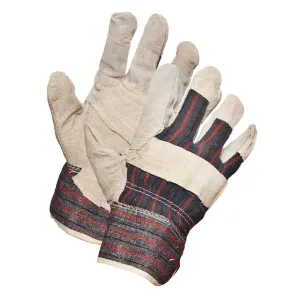 Economy Grade Split Leather Patch Palm Work Gloves