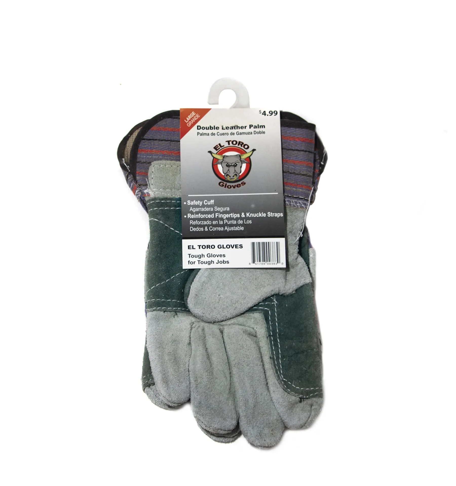 El Toro Gloves - Double Leather Palm LG