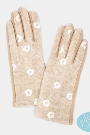 Embroidery Flower Stitches Smart Gloves
