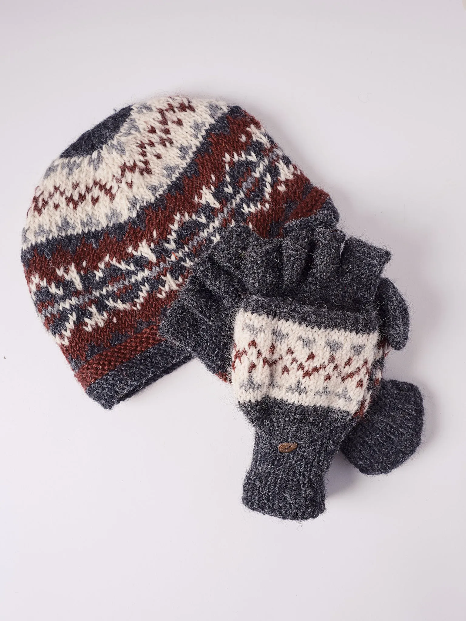 Fair Isle Fingerless Glove.
