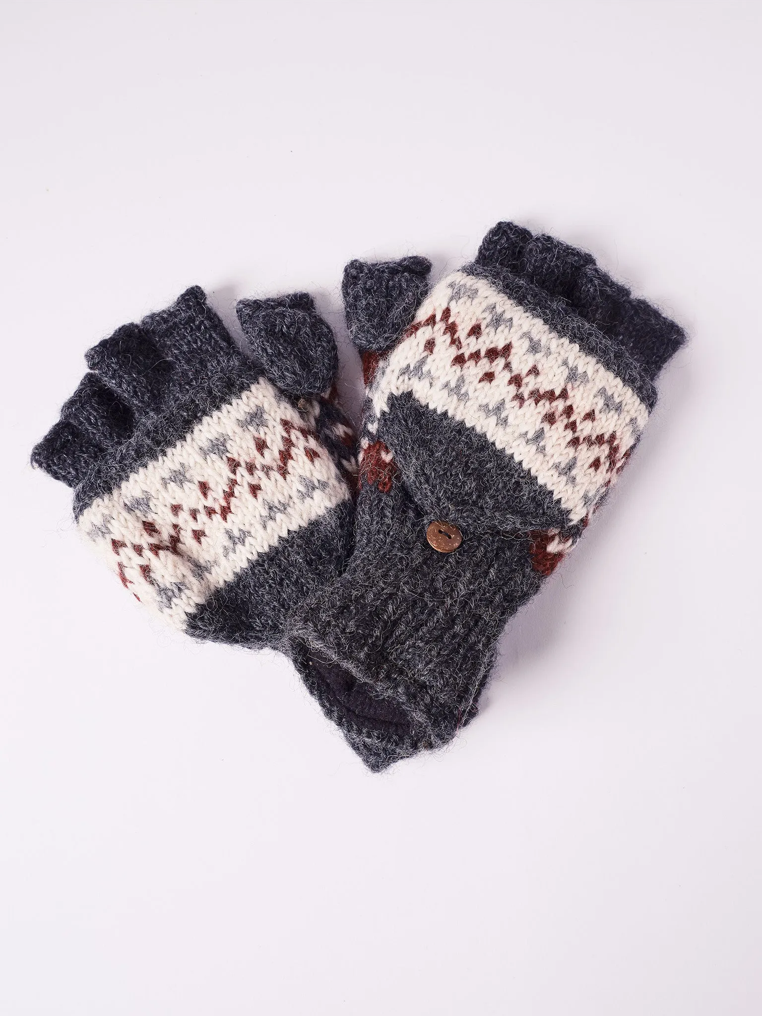Fair Isle Fingerless Glove.