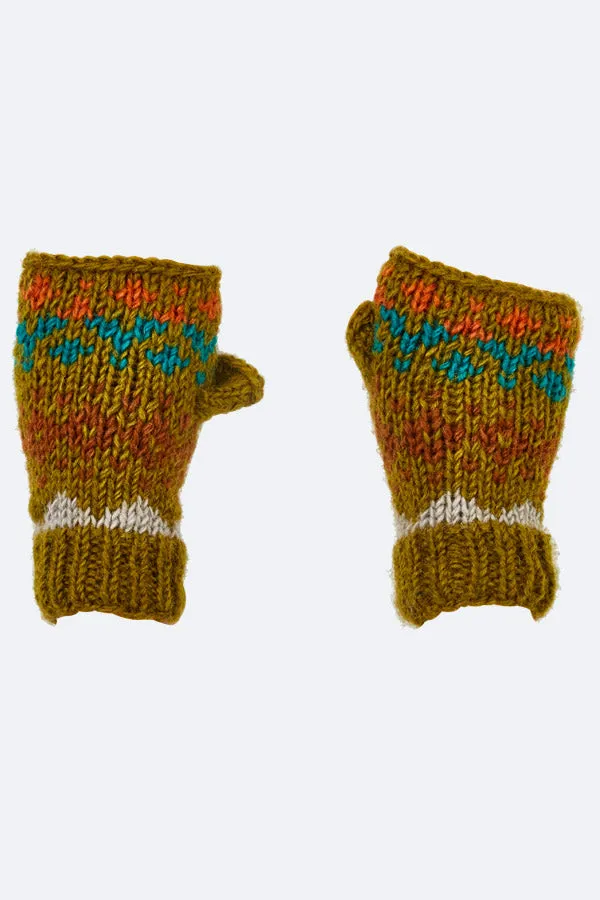 Fair Isle Fingerless Gloves