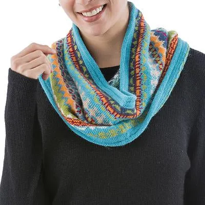 ‘Fantasy' Alpaca Striped Set (scarf, hat, & gloves)