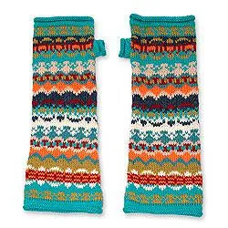'Fantasy' Alpaca Wool Patterned Fingerless Mitt Gloves