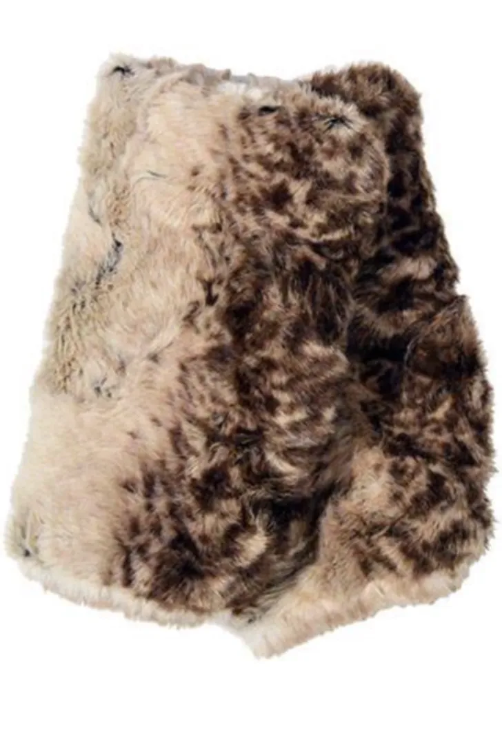 Faux fur gloves