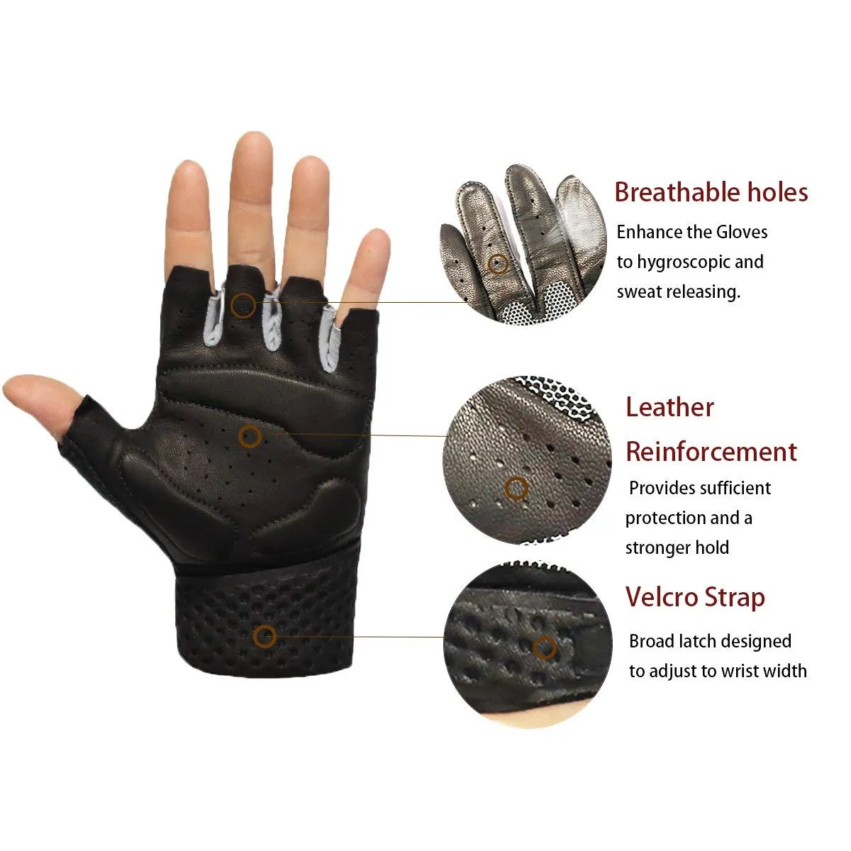 Fingerless Fitness Gloves - Day Wolf & Black