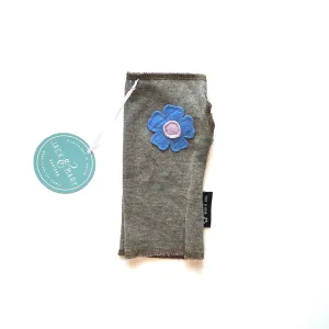 Fingerless Mittens Short, Brown Merino Wool | 013