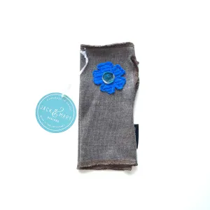 Fingerless Mittens Short, Grey Merino Wool | 051