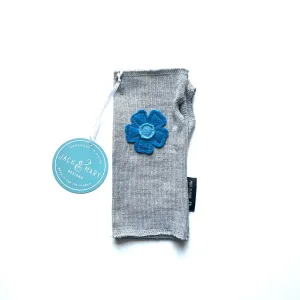Fingerless Mittens Short, Grey Merino Wool | 089