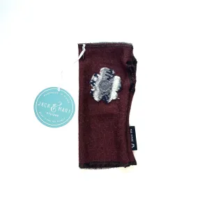 Fingerless Mittens Short, Maroon Merino Wool | 032
