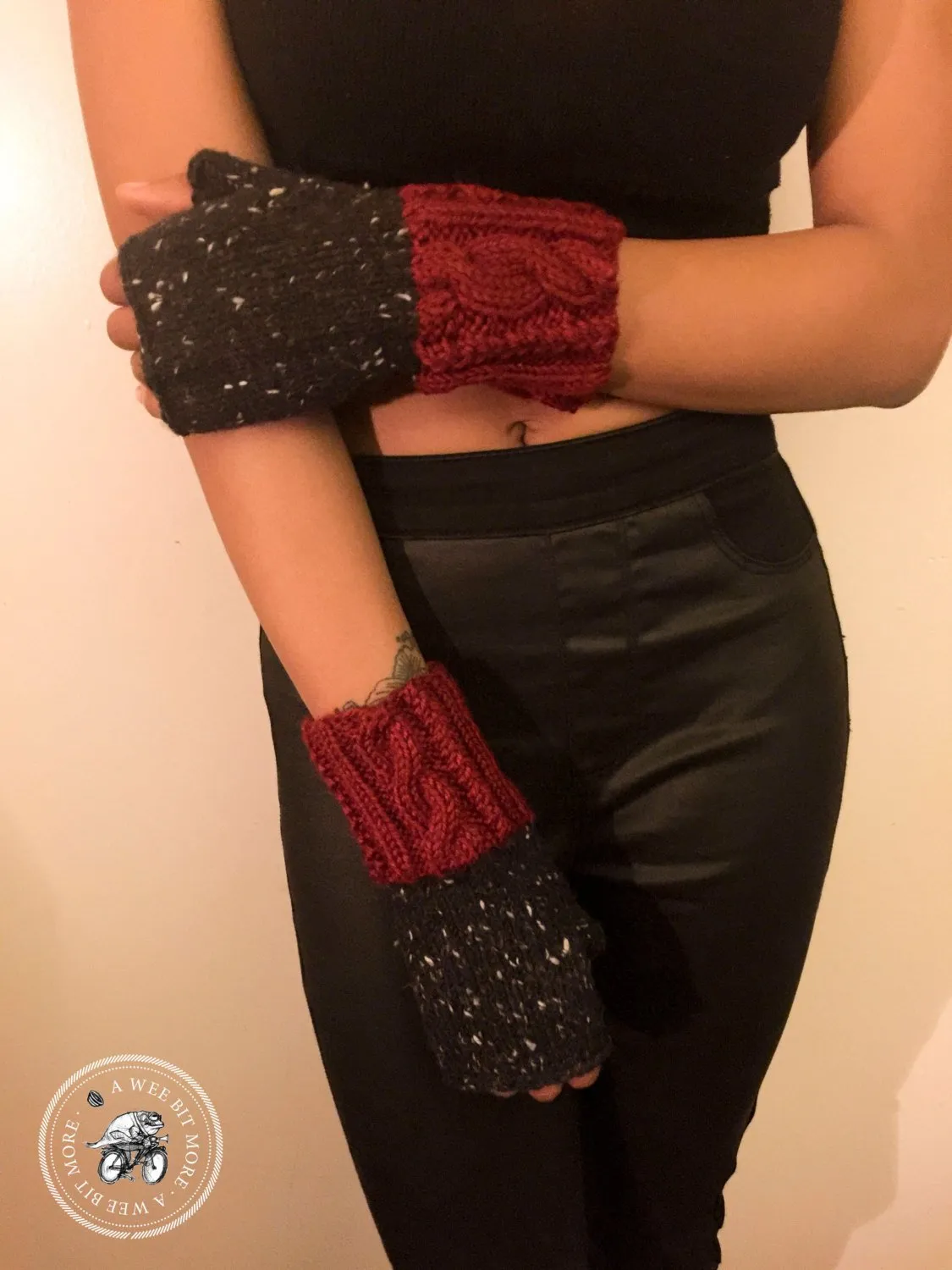 Fingerless Mitts – Knit Tweed, Cables & Twists