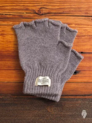 Fingerless Wool Gloves in Ash Grey